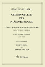 Grenzprobleme der Phänomenologie: Analysen des Unbewusstseins und der Instinkte. Metaphysik. Späte Ethik