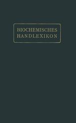 Biochemisches Handlexikon: IX. Band (2. Ergänzungsband)