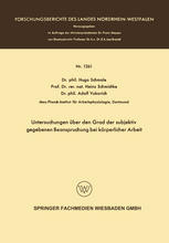 Untersuchungen über den Grad der subjektiv gegebenen Beanspruchung bei körperlicher Arbeit