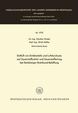 Einfluß von Einblastiefe und Luftdurchsatz auf Sauerstoffzufuhr und Sauerstoffertrag bei feinblasiger Breitband-Belüftung