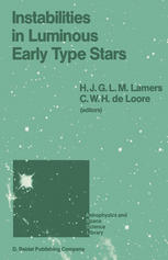 Instabilities in Luminous Early Type Stars: Proceedings of a Workshop in Honour of Professor Cees De Jager on the Occasion of his 65th Birthday held in Lunteren, The Netherlands, 21–24 April 1986