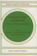 Properties, Types and Meaning: Volume II: Semantic Issues
