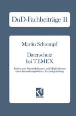 Datenschutz bei TEMEX: Risiken von Fernwirkdiensten und Möglichkeiten einer datenschutzgerechten Technikgestaltung