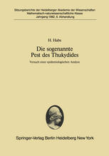 Die sogenannte Pest des Thukydides: Versuch einer epidemiologischen Analyse