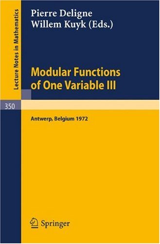 Modular functions of one variable III