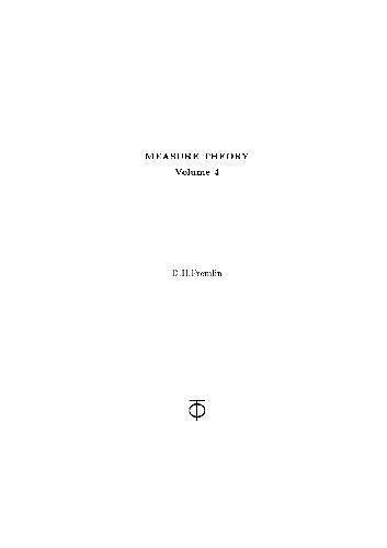 Measure theory/ 4, Topological measure spaces