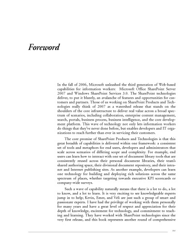 Microsoft Share: Point 2007 Technologies. Planning, Design and Implementation