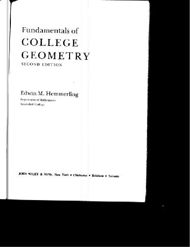 Fundamentals of college geometry