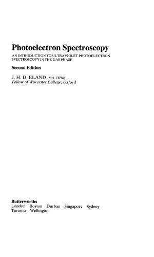 Photoelectron Spectroscopy. An Introduction to Ultraviolet Photoelectron Spectroscopy in the Gas Phase