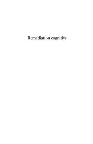 La Remédiation Cognitive