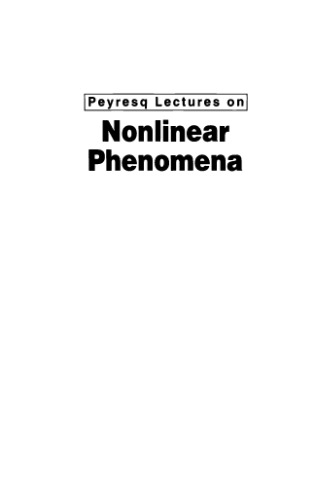 Peyresq Lectures on Nonlinear Phenomena