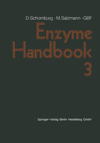 Enzyme Handbook 3: Class 3: Hydrolases