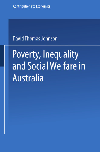 Poverty, Inequality and Social Welfare in Australia