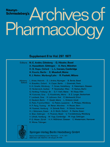 Deutsche Pharmakologische Gesellschaft: Abstracts of the 18. Spring Meeting