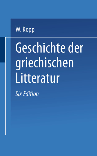Geschichte der griechischen Litteratur