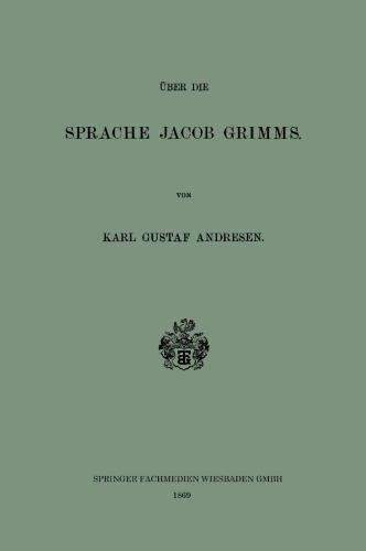 Über die Sprache Jacob Grimms