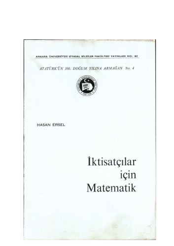İktisatçılar İçin Matematik