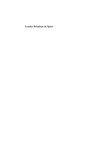 Gender Relations in Sport