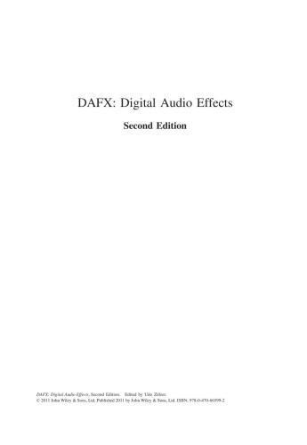 DAFX: Digital Audio Effects