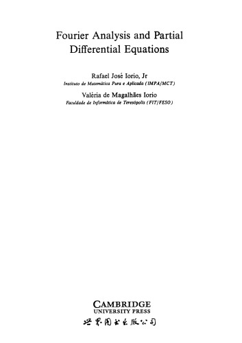 Fourier Analysis and Partial Differential Equations