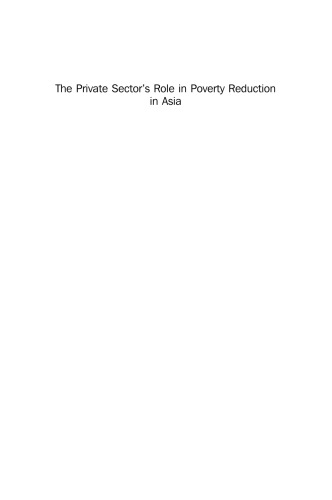 The Private Sector's Role in Poverty Reduction in Asia