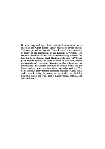Popular Opinion in Stalin's Russia: Terror, Propaganda and Dissent, 1934-1941