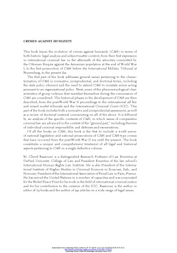 Crimes Against Humanity: Historical Evolution and Contemporary Application