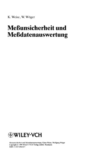Messunsicherheit und Messdatenauswertung