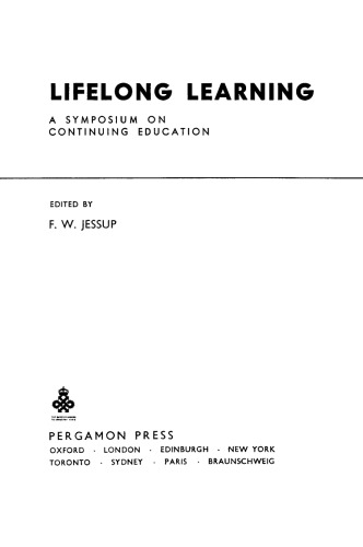 Lifelong Learning. A Symposium on Continuing Education