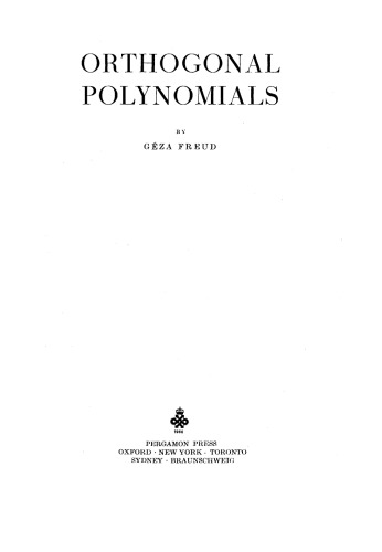 Orthogonal Polynomials