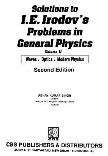 Solutions Irodov's Prob. Gen. Physics