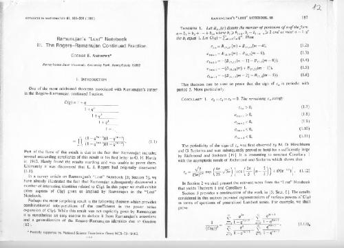 Ramanujan Lost Notebook III. The Roger-Ramanujan Continued Fraction