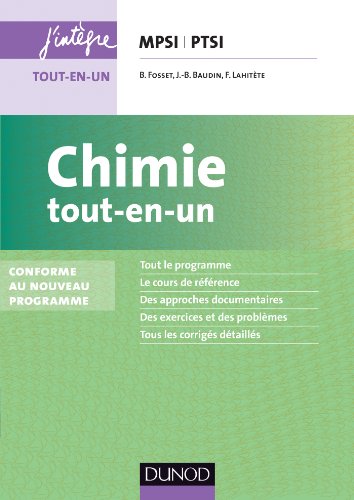 Chimie tout-en-un MPSI-PTSI - 2e éd. - Conforme au nouveau programme