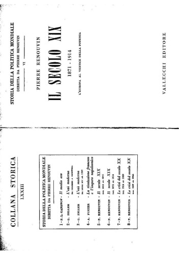 Storia della politica mondiale. 6, Il secolo XIX: dal 1871 al 1914. L'apogeo dell'Europa