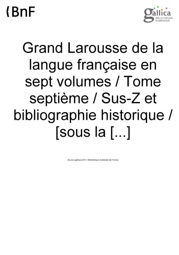 Grand Larousse de la langue française