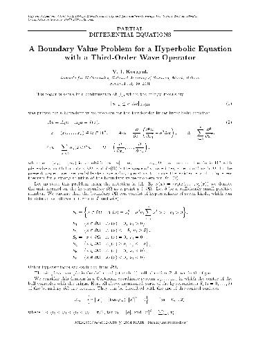 A Boundary Value Problem for a Hyperbolic Equation with a Third-Order Wave Operator