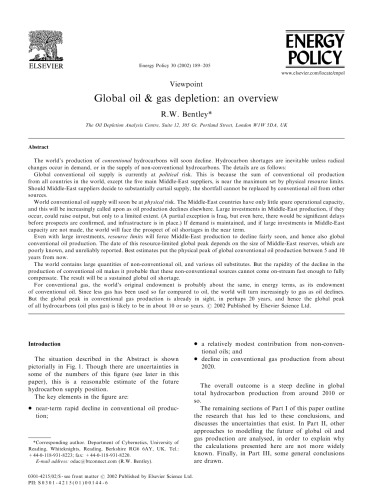 Global oil & gas depletion: an overview