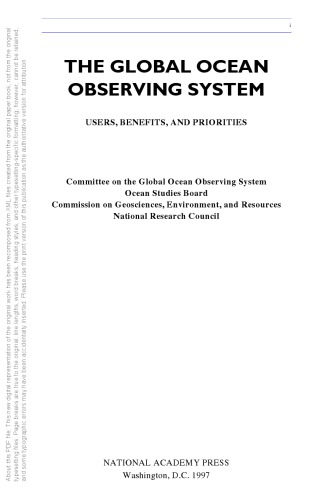 Global Ocean Observing System Users, Benefits, and Priorities