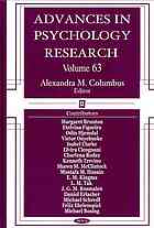 Advances in psychology research. / Vol. 63