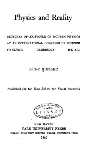 Physics and Reality