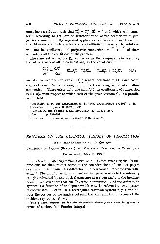 Remarks on the Quantum Theory of Diffraction