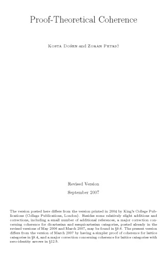 Proof-Theoretical Coherence