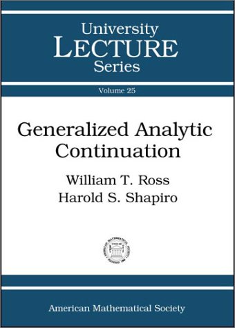 Generalized analytic continuation