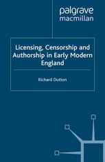 Licensing, Censorship and Authorship in Early Modern England: Buggeswords