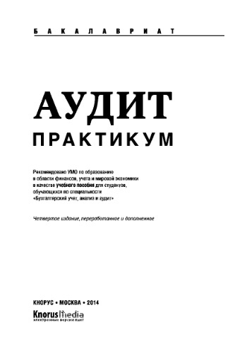 Аудит. Практикум (для бакалавров). Учебное пособие