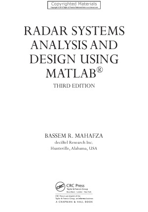 Radar Systems Analysis and Design Using MATLAB, Third Edition