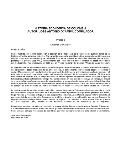 Historia económica de Colombia