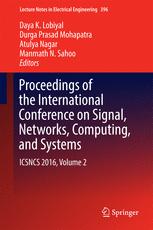 Proceedings of the International Conference on Signal, Networks, Computing, and Systems: ICSNCS 2016, Volume 2