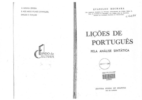 Lições de Português pela Análise Sintática