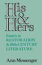 His and hers : essays in restoration and 18th -century literature.